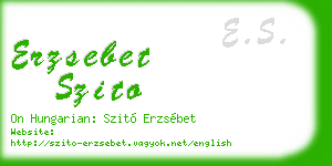 erzsebet szito business card